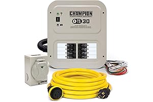 Champion Power Equipment 30 Amp Indoor-Rated Manual Transfer Switch with Cord and Inlet Box