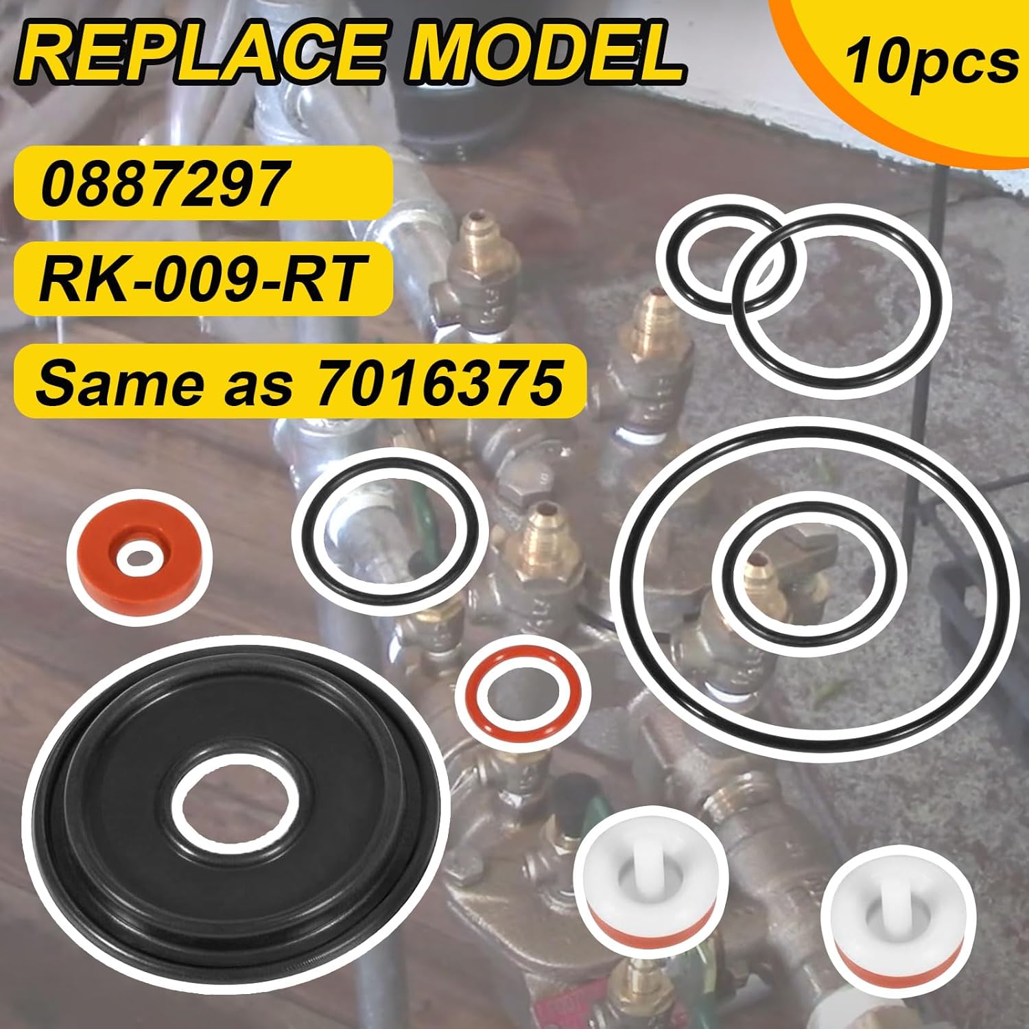 0887297 Complete Rubber Repair Kit Compatible with 1/4"-1/2" Watt 009 Series