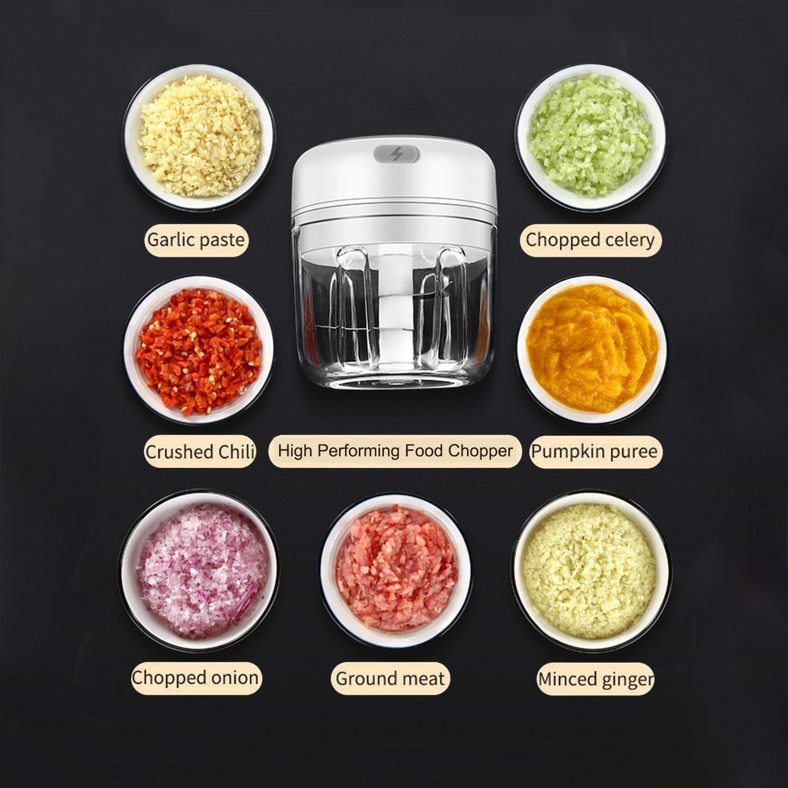 精米機 チョッパー（豚肉 牛肉 にんにく 大根 セロリなど） Amazon | BGYL みじん切り器 電気 にんにくチョッパー 電動みじん切り