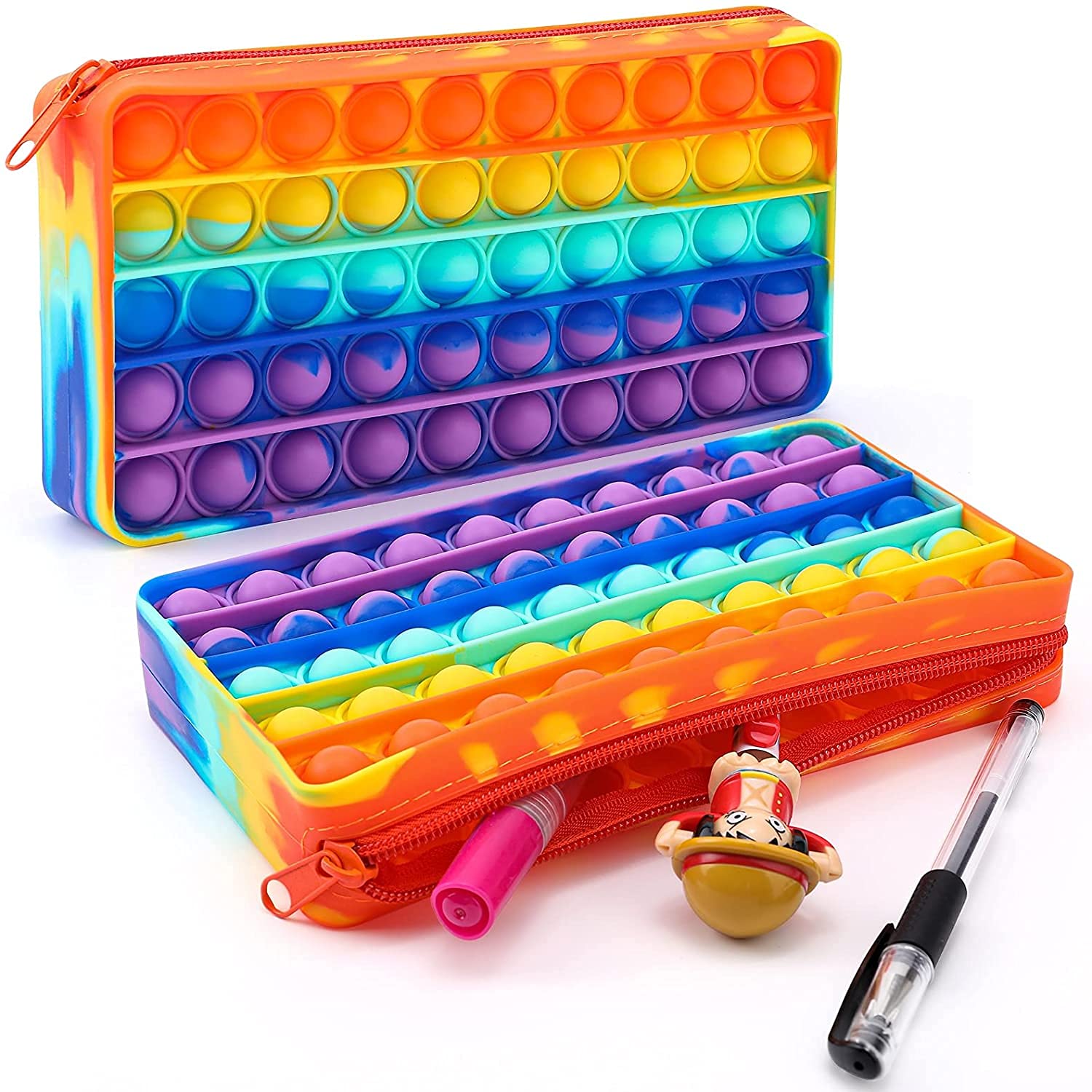 MorningVale Silicone Pop It Fidget Pencil Case Zipper Closer Pencil Pouch For Kids School Stationery Pencil Kit Pencil Pen Holder Geometry Box For Kids Best Gift Pack Of 1 Pouch (B09SQ5Z5KQ) Amazon Price History, Amazon Price Tracker