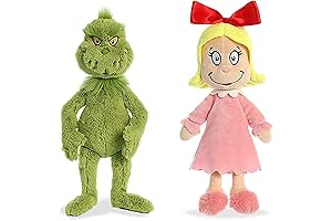 Aurora World Plush - 18" Grinchy Gift with 12" Cindy Lou Who