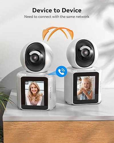 Miniatura 8 de TMEZON Cámara de video para perros y mascotas, cámara de seguridad inalámbrica de dos vías, monitor 1080P con aplicación de teléfono y detección de