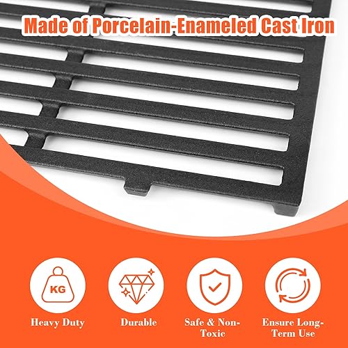 Miniatura 10 de QuliMetal Rejillas de parrilla de 17.5" para Weber Spirit 300 y Spirit II 300 Series, Spirit E/S-310 E/S-320 E/S-330, Spirit 700, Genesis