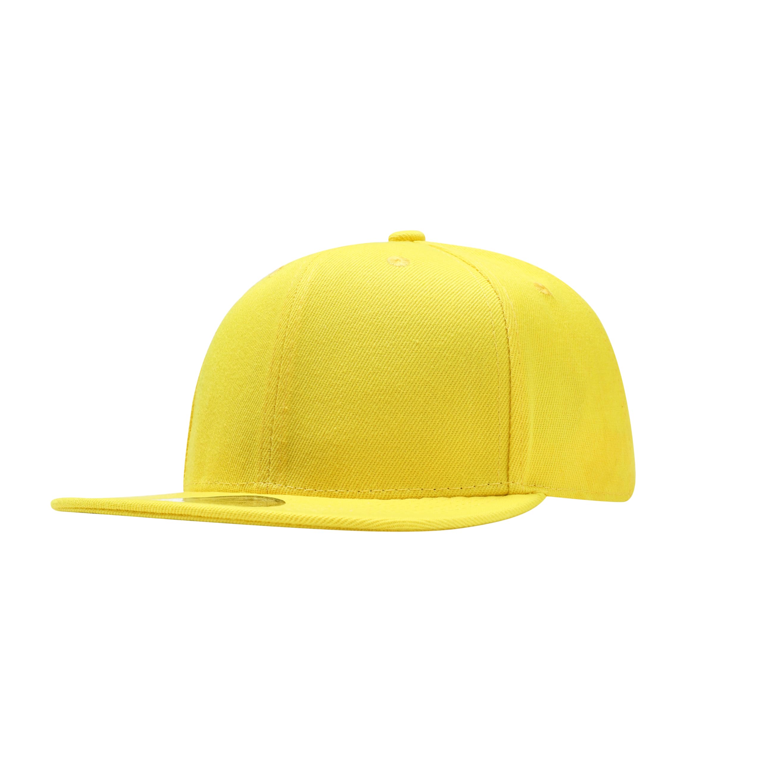 Underground Kulture Men's Yellow Plain Flat Peak Snapback Baseball Cap