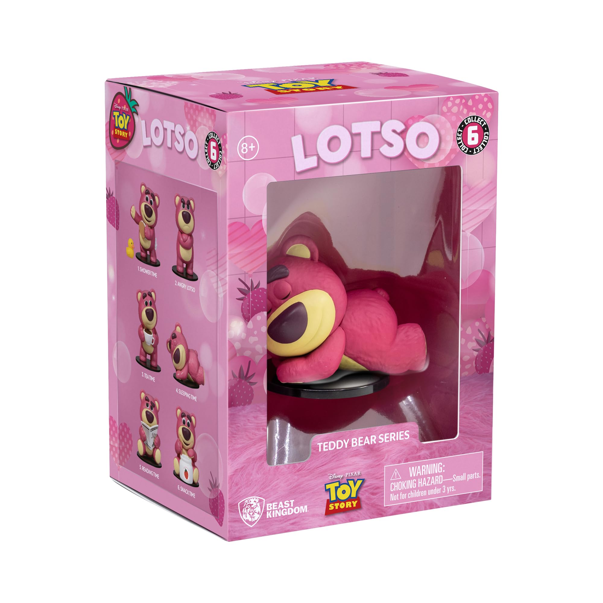 YuMe Lots-o'-Huggin' Bear Sleeping Time 2.2" Toy Story Figure Collectable in Window Box | Licensed Lotso Disney Pixar Merchandise | Toys Gift for Kids, Adults & Movie Fans | Get All 6 Teddy Figures - Image 4