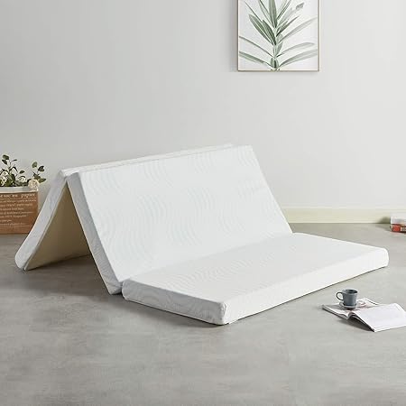 Best Price Mattress 4 Inch Trifold Memory Foam Mattress Topper with Cooling  Gel Infusion, CertiPUR-US Certified, Full