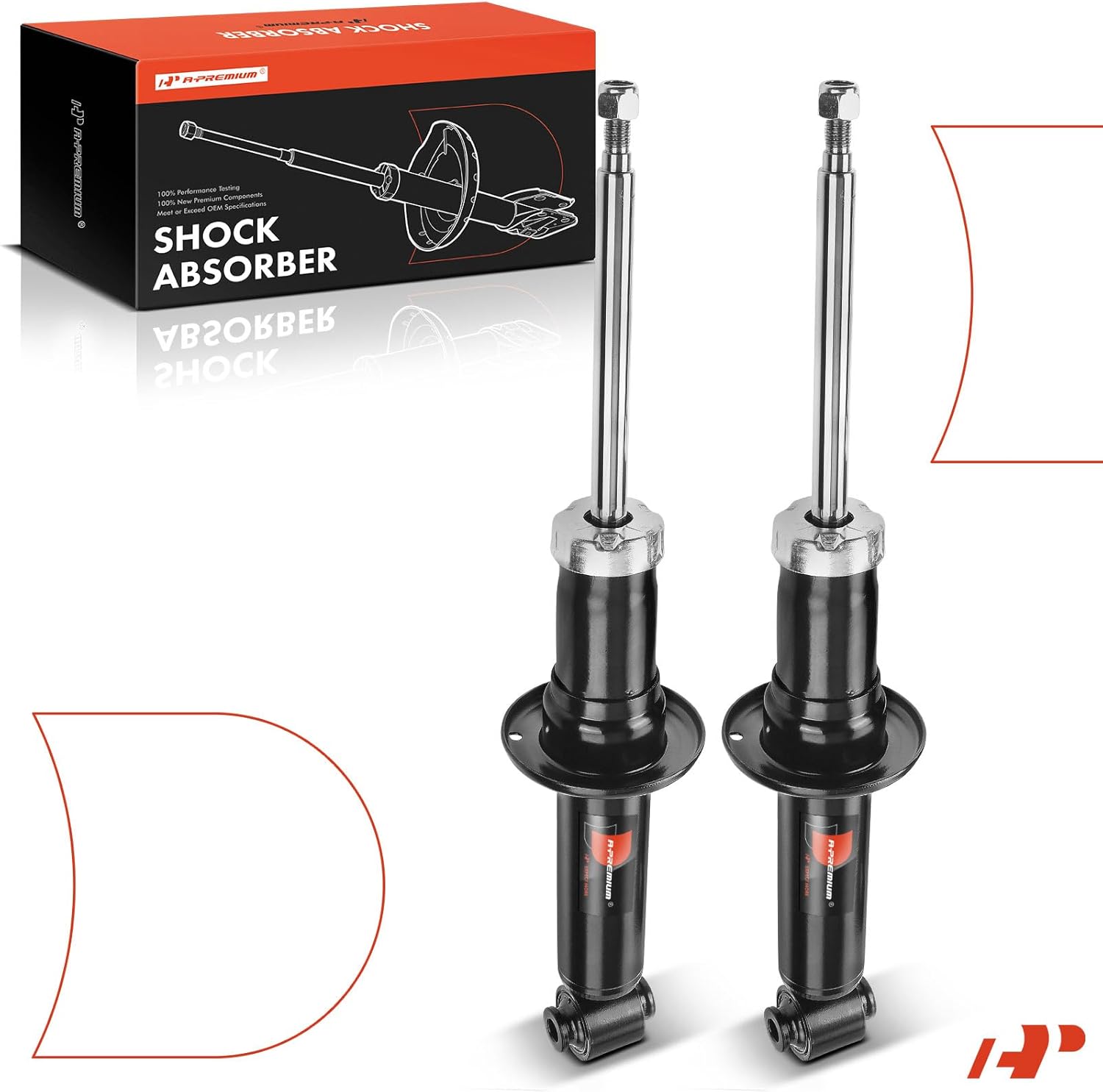 A-Premium Rear Pair (2) Shock Absorber Compatible with BMW X3 2011-2017, X4 2015-2018, Driver and Passenger Side