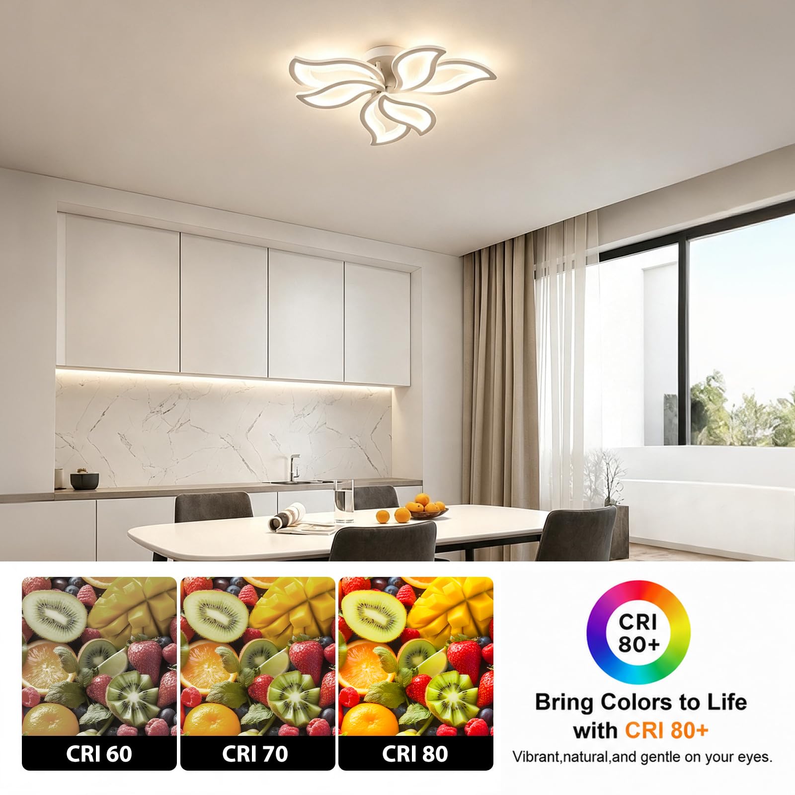 LED Plafonnier Luminaire 38W 4500LM 64cm Température de couleur réglable