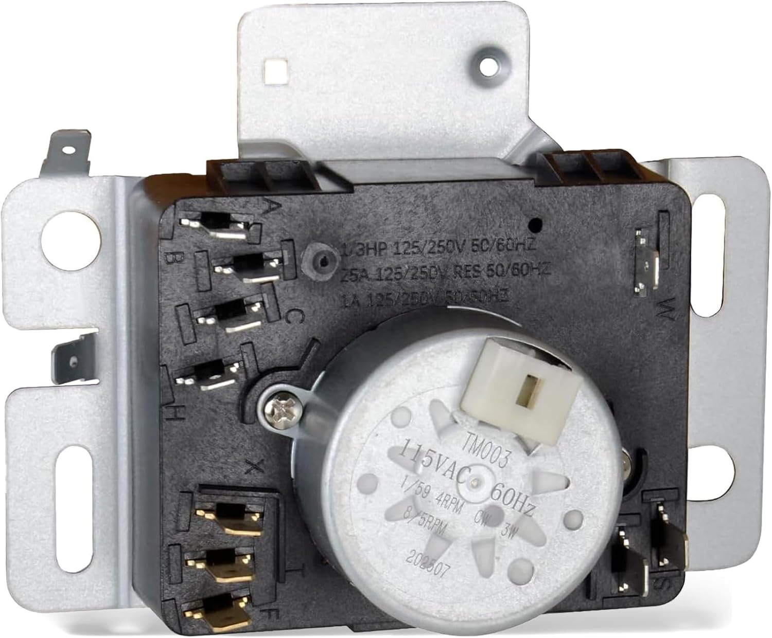 W10642928 C WPW10642928 Dryer Timer Compatible with Maytag Dryer Timer MGDX655DW0 MGDX655DW2 MEDX655DW0 MEDX655DW1 MGDX500BW1 MGDX500BW2 MGDX655DW1 115VAC 60Hz, Replacement 418-098-20-B5 4448993