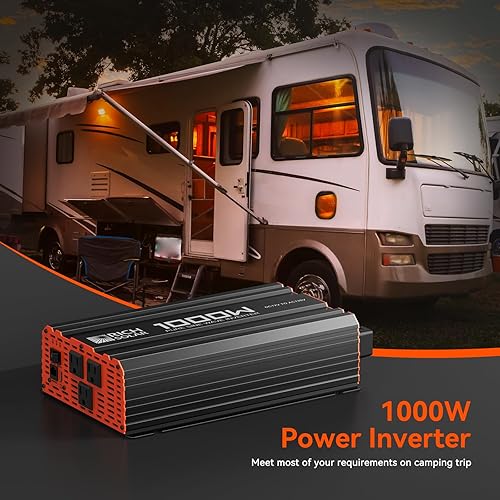 Miniatura 6 de RICH SOLAR Inversor industrial de onda sinusoidal pura de 2000 vatios y 12 voltios, convertidor de 12 V CC a 110 V CA para remolque RV Marine Off