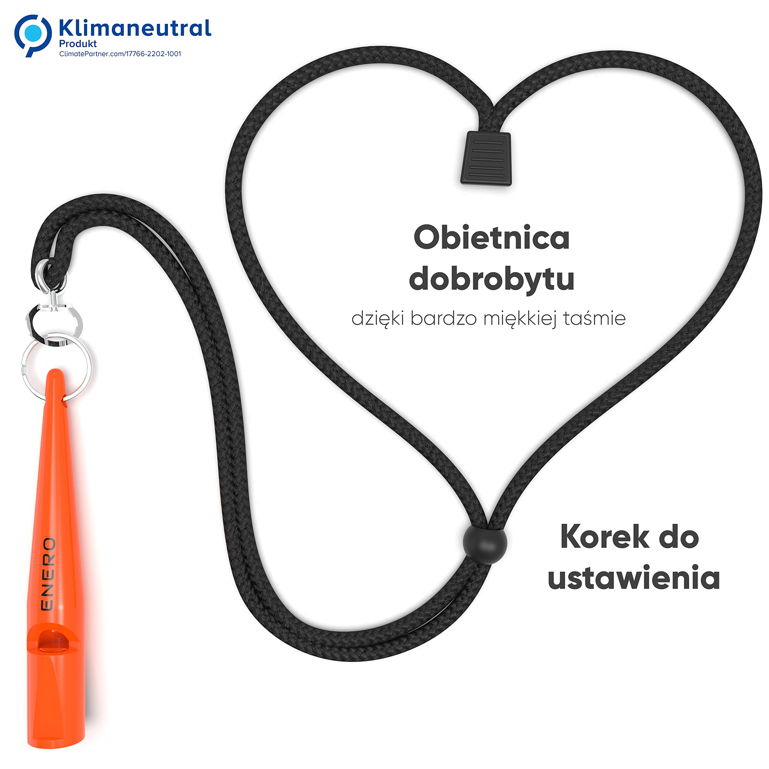 🐾 ENERO® Fajka dla psa – ekstremalnie niezawodny trening i wychowanie – wysoka częstotliwość – daleko idąca głośność – wraz z praktycznym paskiem do zawieszenia