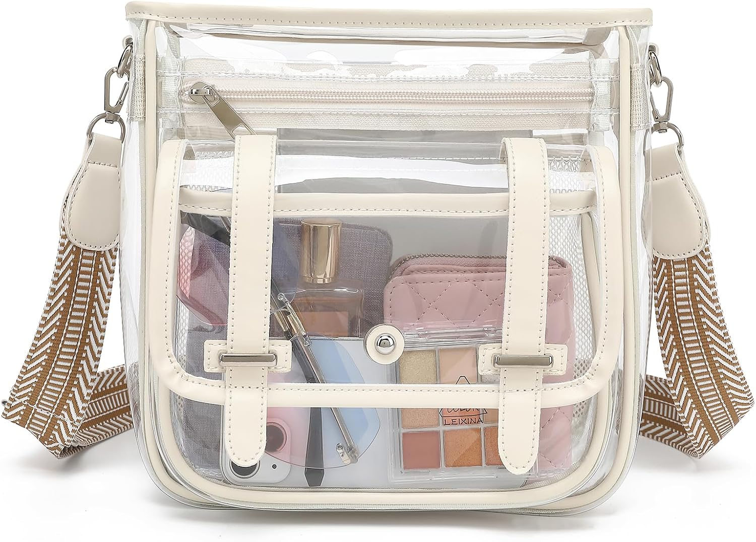 Clear Purse, PVC Clear Crossbody Bags for Women Heavy Duty Transparent Bag for Stadium Events See Through Concert Bag - Image 9