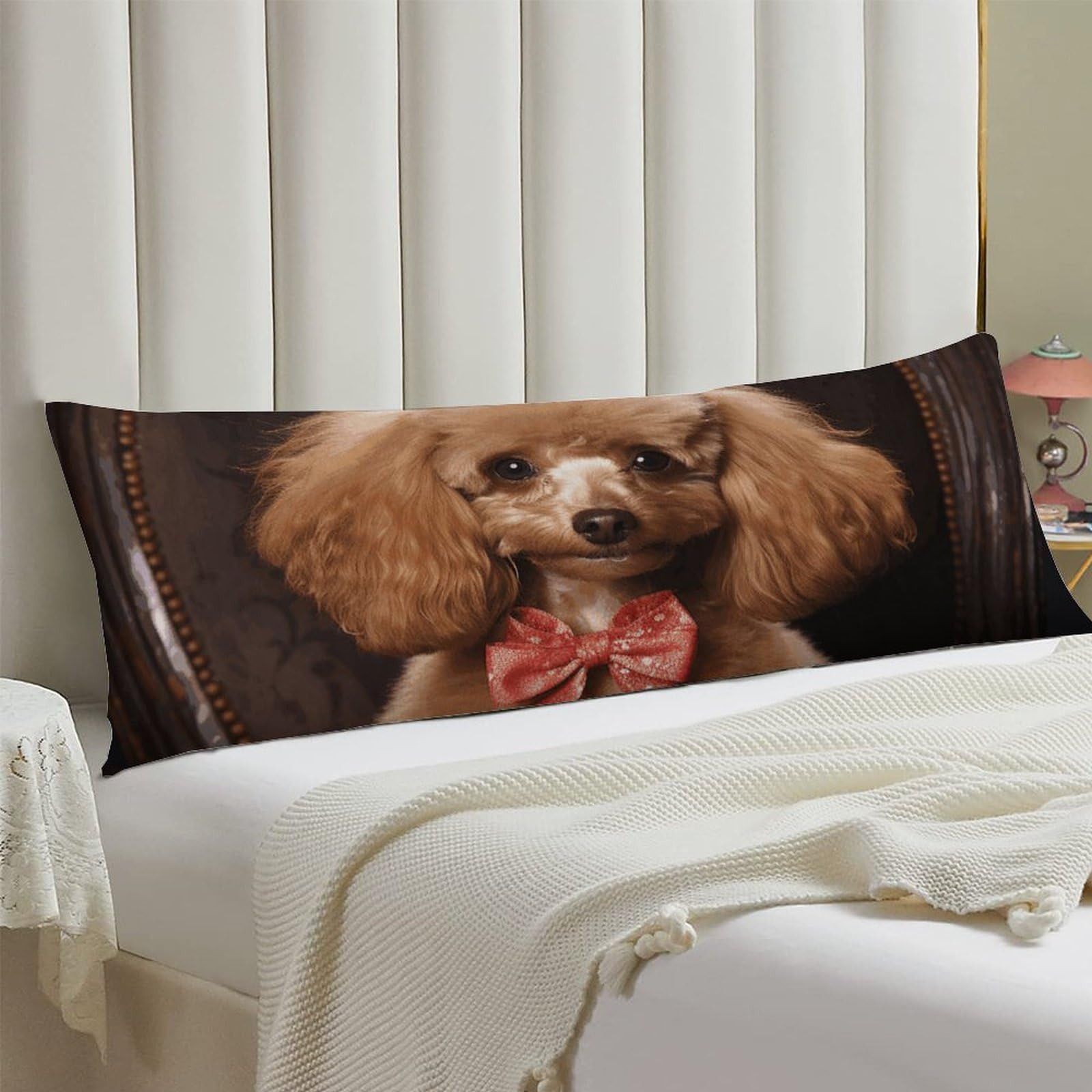 Body Pillow Cover 20x54 Long Pillow Case with Invisible Zipper Breathable Microfiber Poodle Pillowcase Soft Cozy Protector for Bedroom Couch Sofa Bed Home Decor All Seasons