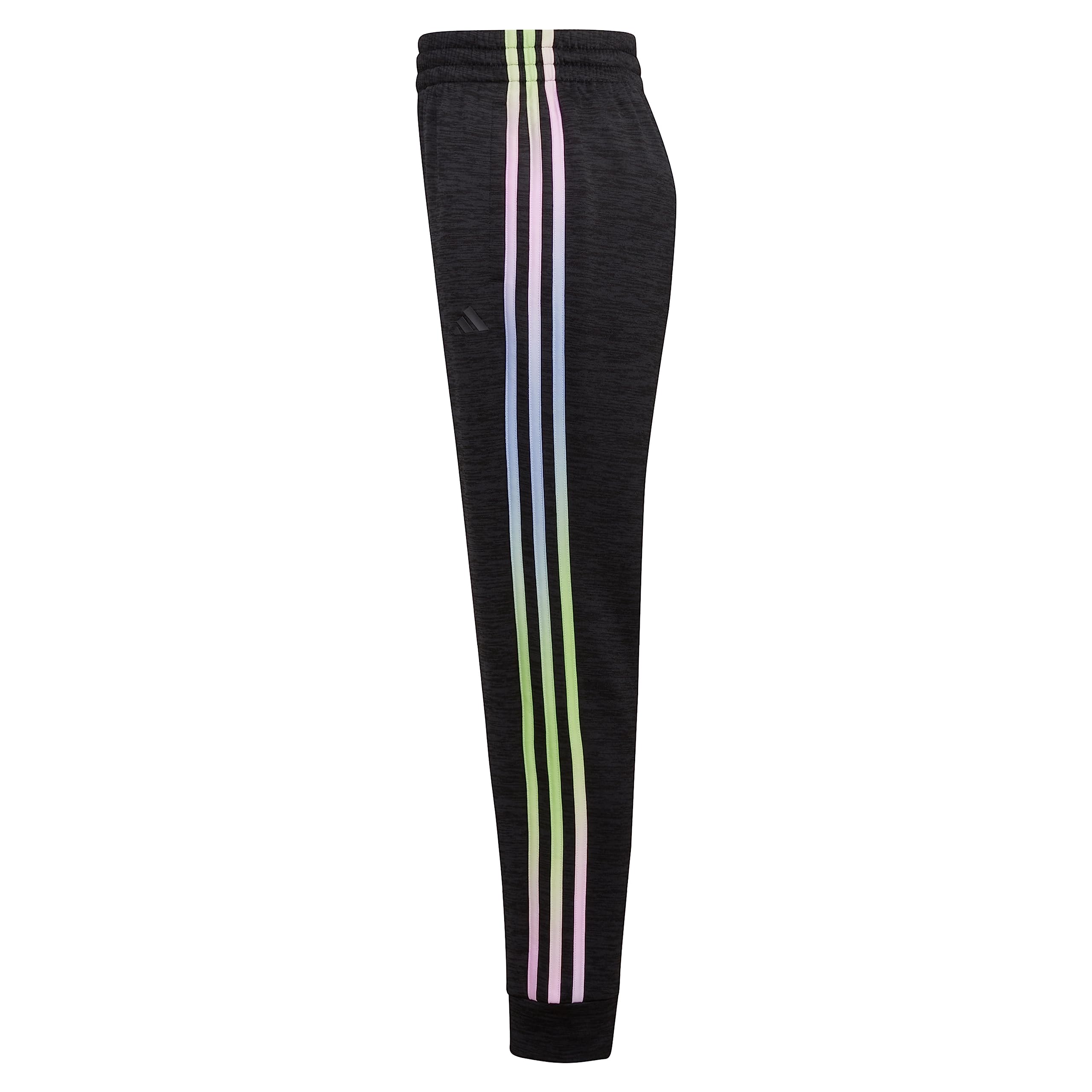 adidas Mädchen-Jogginghose mit elastischem Bund, 3-Streifen, Farbverlauf, Poly-Mélange-Fleece