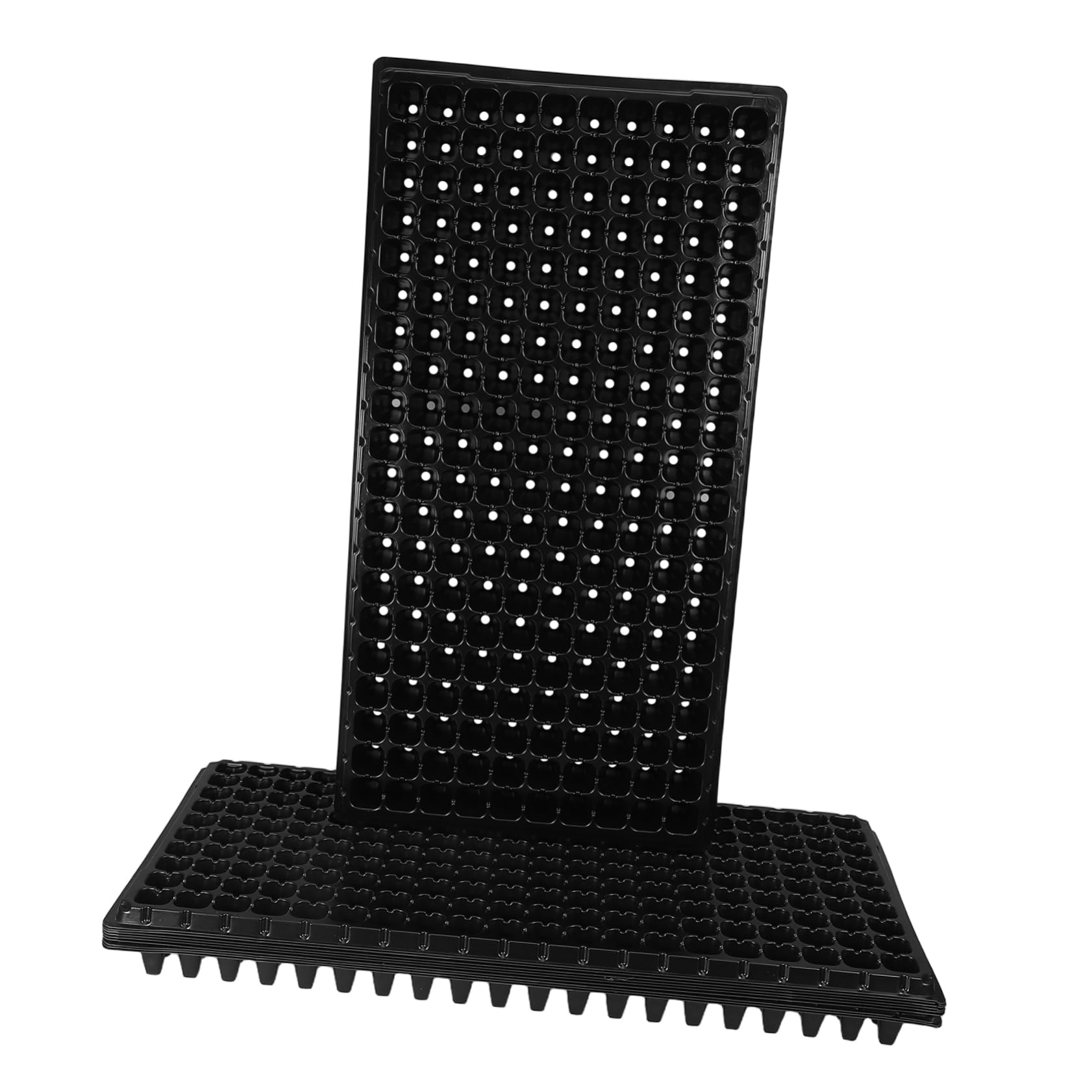 UKCOCO Plateau de Semis 10 Pièces PVC, 200 Alvéoles, Noir, Léger