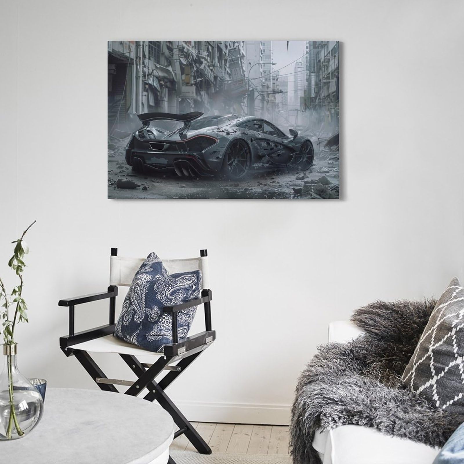 JIYAYCU Supercar-Poster P1, personalisiert für eine postapokalyptische Welt, dekoratives Gemälde, Leinwand-Kunstbild, 60 x 90 cm