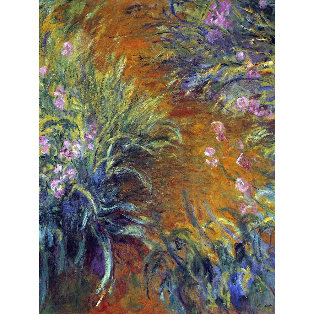 Wee Blue Coo Claude Monet Irises Old Master Painting Art Print Poster Wall Decor 12X16 Inch