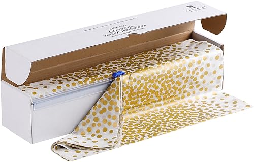 Miniatura 8 de Manteles de plástico de 54 pulgadas x 100 pies con caja cortadora, manteles desechables para fiestas, banquetes, bodas, cumpleaños, baby shower,