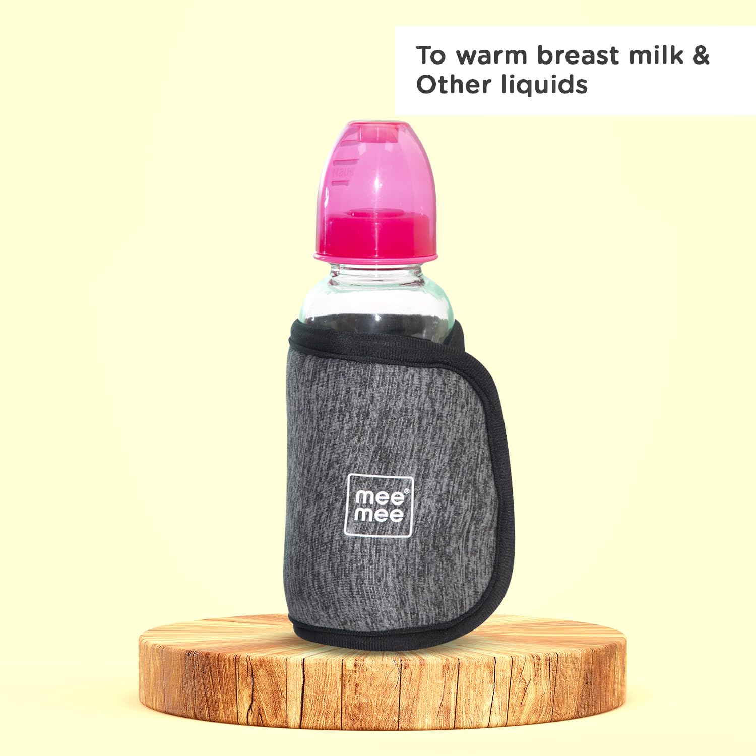 Mee Mee Portable Baby Bottle Warmer 10 Mins to Warm Baby Milk Using with Quick USB Charging (Grey) - Image 2 thumbnail
