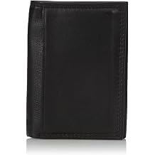 Buxton Mens Emblem - Leather Id Threefold Wallet