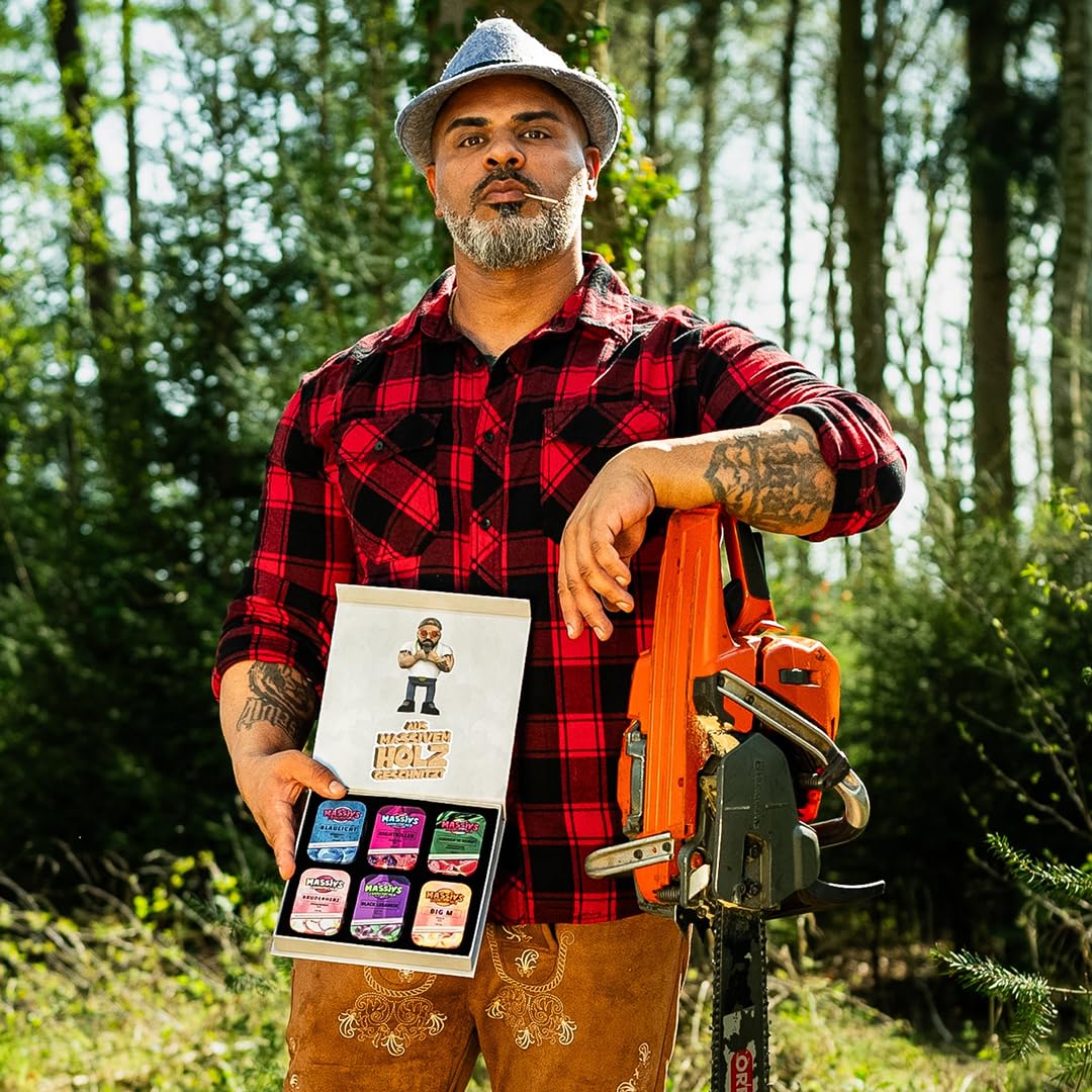 Massiv's Zahnstocher - Zahnstocher mit Geschmack – 6er Set in Geschenkbox | aromatisierte Zahnstocher mit Fruchtgeschmack – vegan, zuckerfrei – Limited Edition by Rapper Massiv