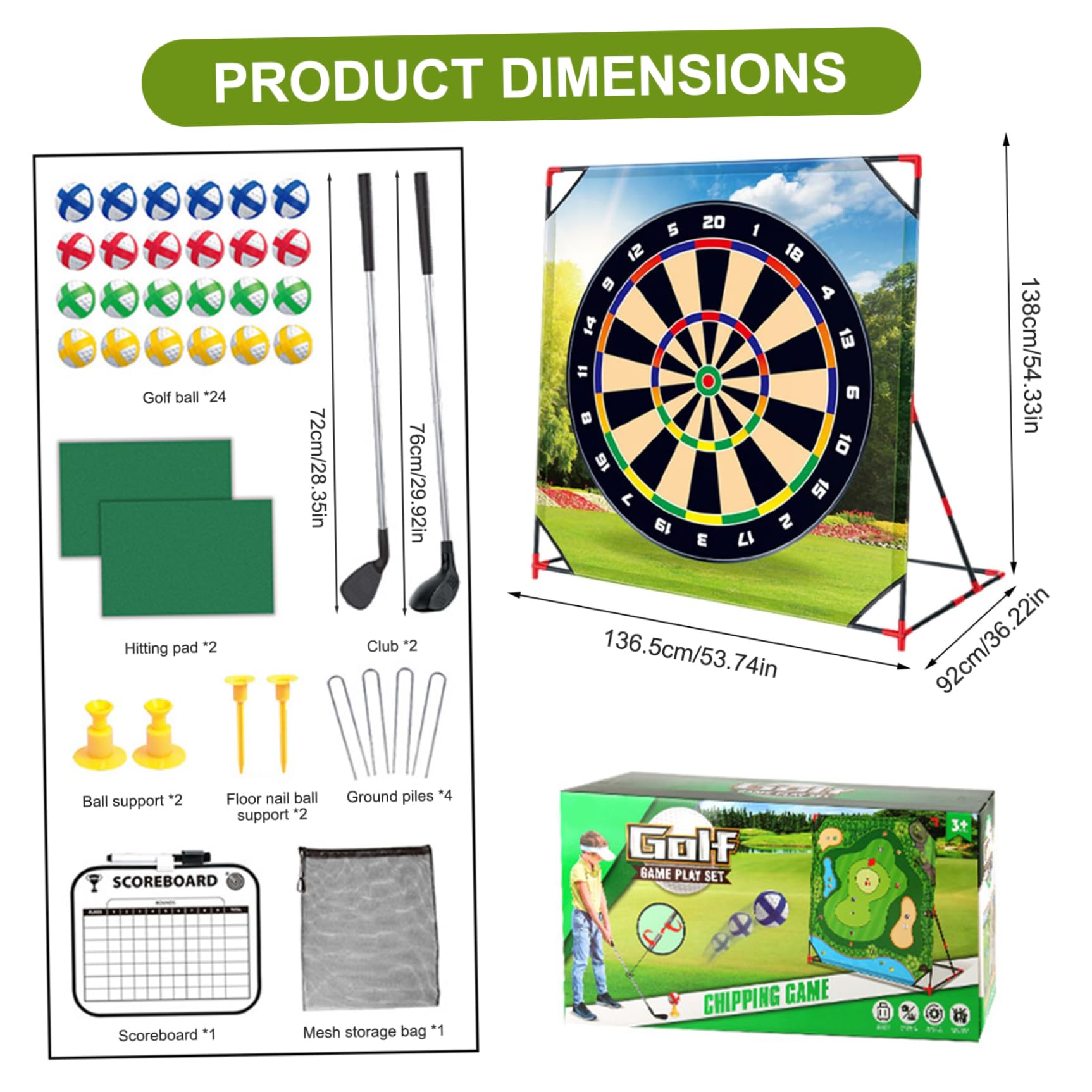 Sticky Golf Pro, Golf-Chipping-Spiel, tragbares Sticky Pro, Eltern-Kind-Interaktions-Hofspiele für drinnen und draußen