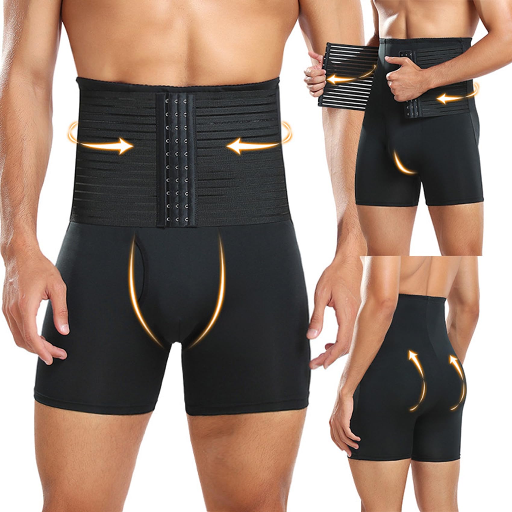 Herren Body Shaper Shorts 4XL-6XL, Bodysuit Schlankheits-Shapewear Hüftlifter-Hose Alles in einem Bauchkontrolle Bauchkontraktions-Shaper