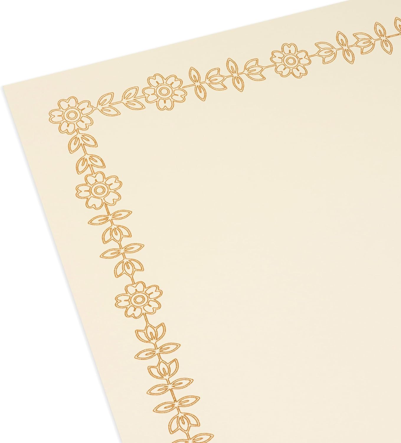 Hamilco Cream Vellum Certificate Cardstock Paper with Raised Border – 8.5" x 11", 65 lb Cover, Printable Card Stock for Printer, 50 Sheets