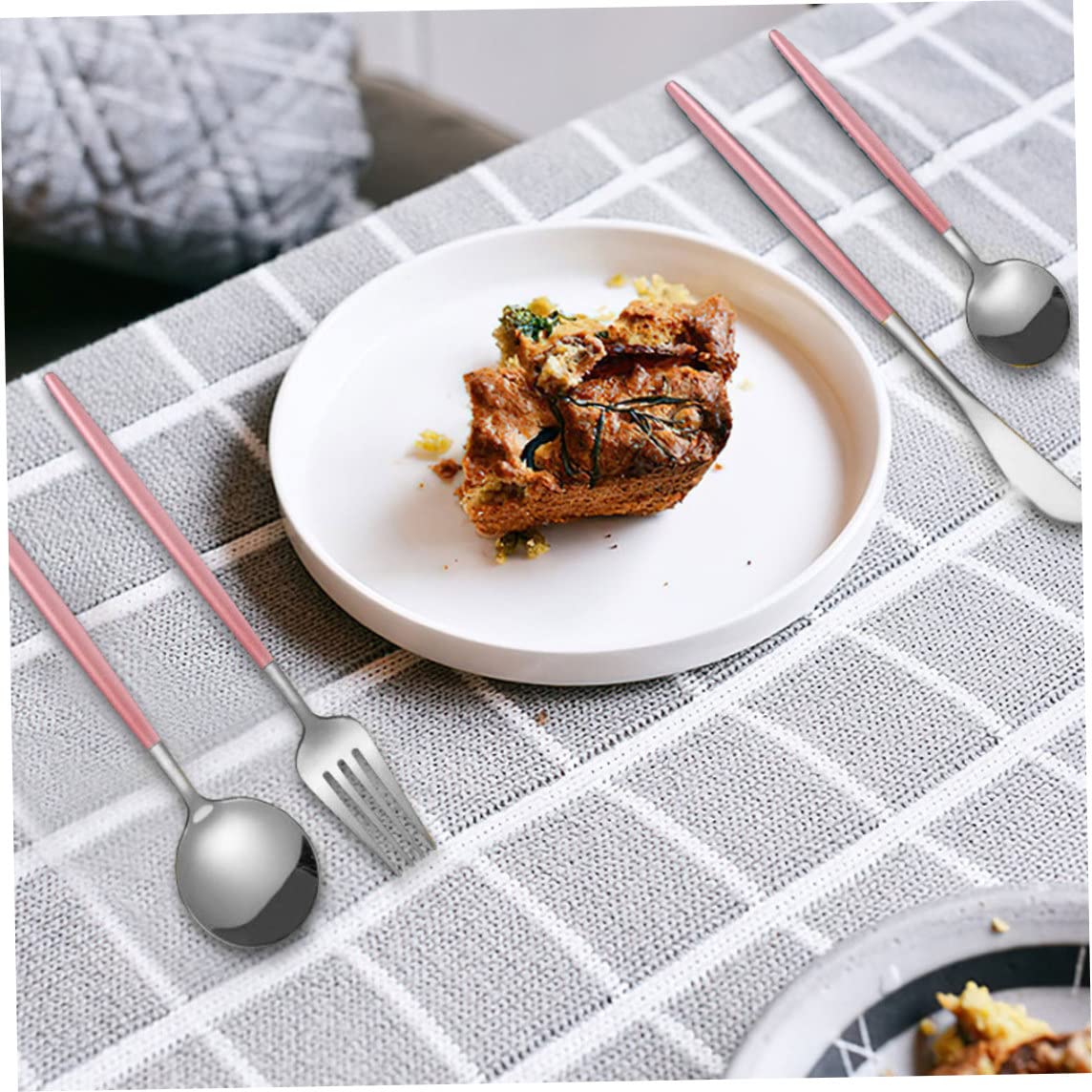 Juego de cubiertos de acero inoxidable, vajilla, cubiertos, utensilios para cocina, 30 piezas, estilo 3.