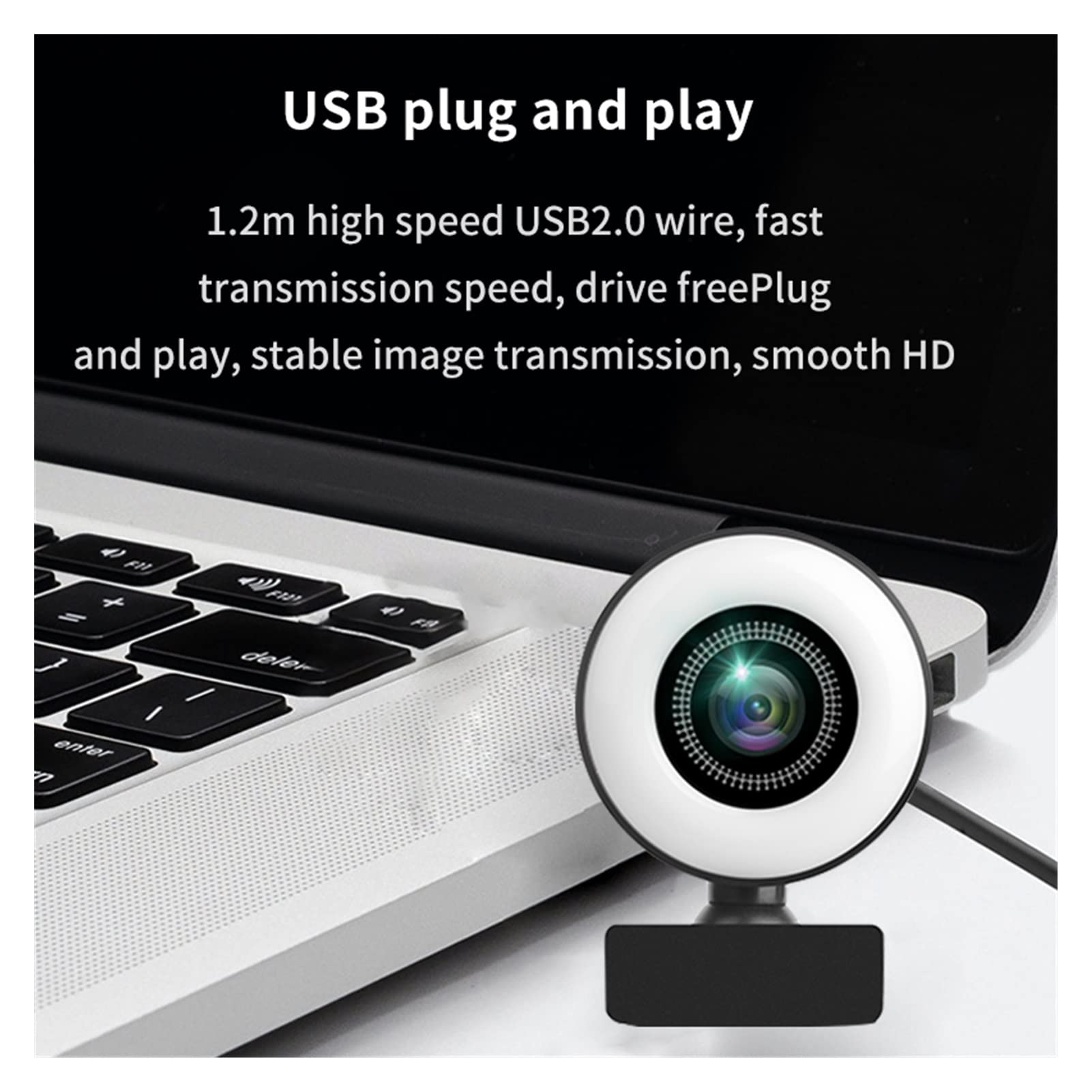 Cámara de videoconferencia Cámara web 2k 4k 1080p HD Con Micrófono Web Cam. ordenador personal Autofocus USB Cámara Laptop Desktop for accesorios de reunión de oficina para salas de reuniones grandes(