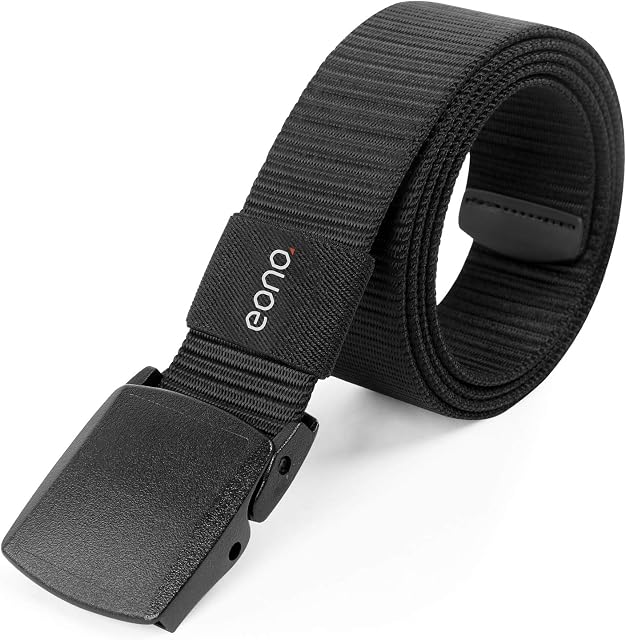Amazon Brand - Eono Lightweight Nylon Belt for Men Women Military Tactical Heavy Duty Belt Quick Release Metal Free Canvas Work Belt