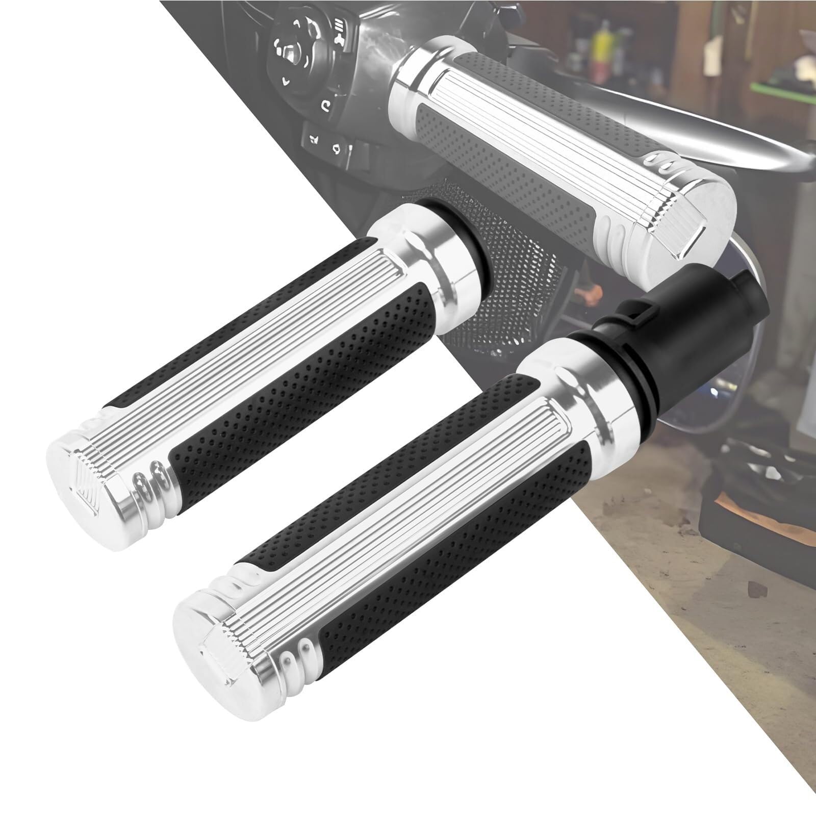 Poignées de Guidon de Moto en Alliage d'aluminium de 25 mm – Poignées modifiées for Scooter, vélo électrique et Distributeur de Carburant