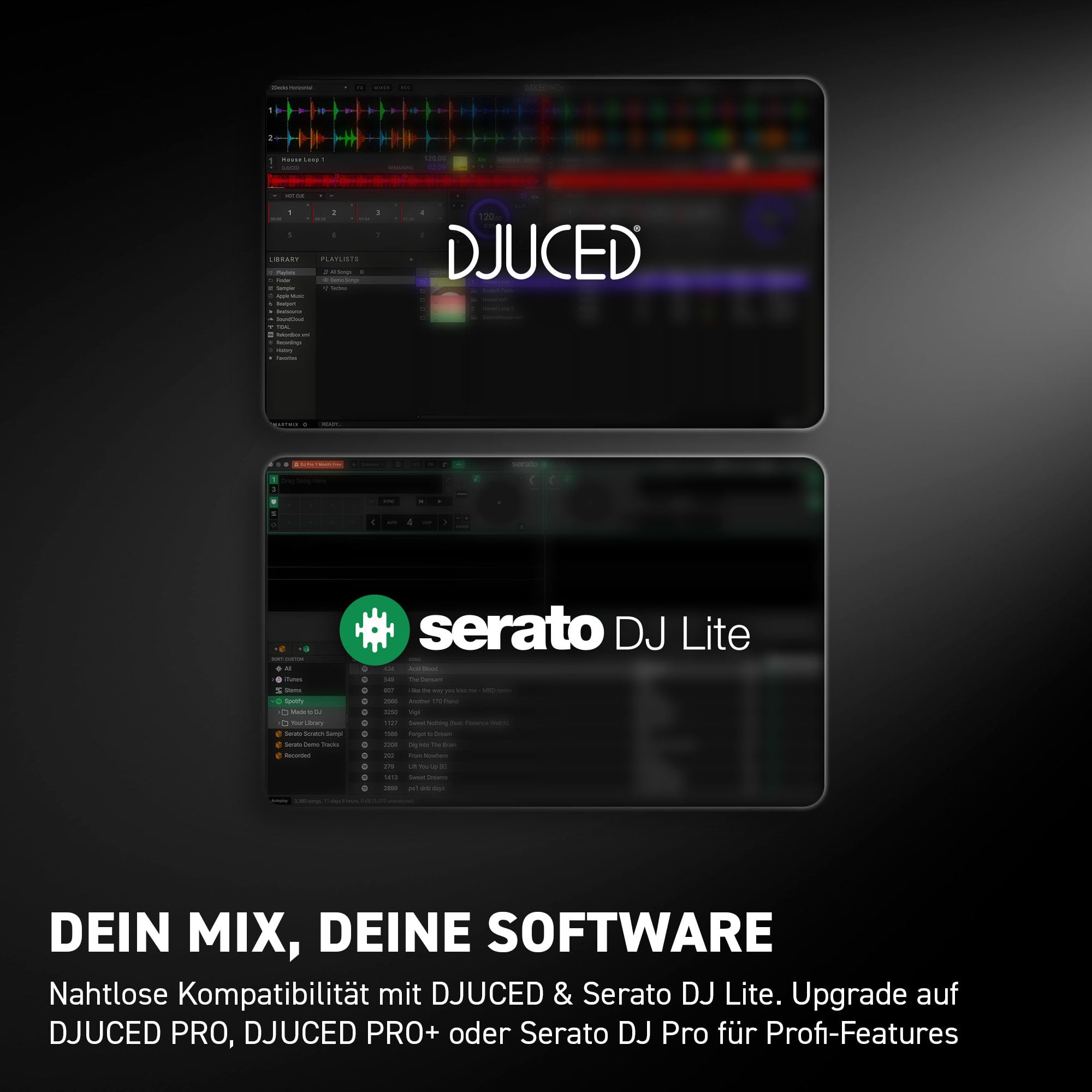 Hercules DJControl Inpulse 500 - 2-Deck DJ-USB-Controller für Serato DJ Lite und DJUCED