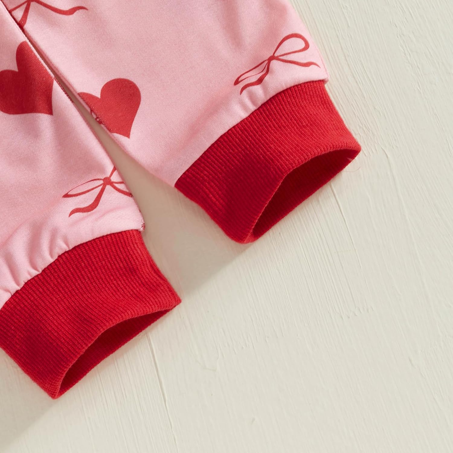 DuAnyozu Baby Girl Valentines Outfit Heart Print Long Sleeve Sweatshirts Pants Toddler Clothing Infant Spring Clothes Set - Image 6