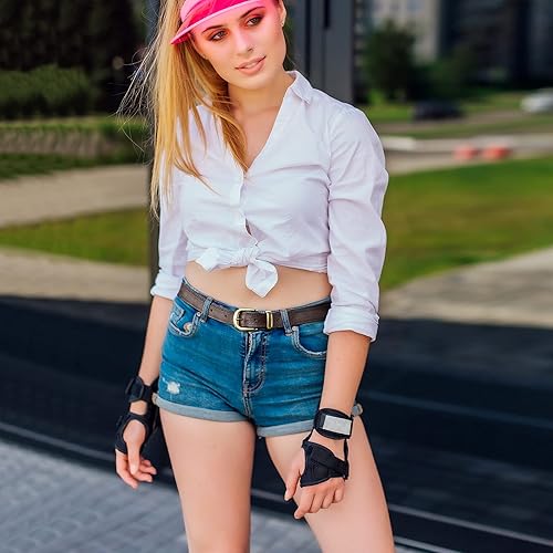 Miniatura 5 de Wolksprong - Cinturones de mujer para jeans 11 pulgadas de ancho cinturones de mujer para vestidos cuero de grano completo cinturón de hebilla