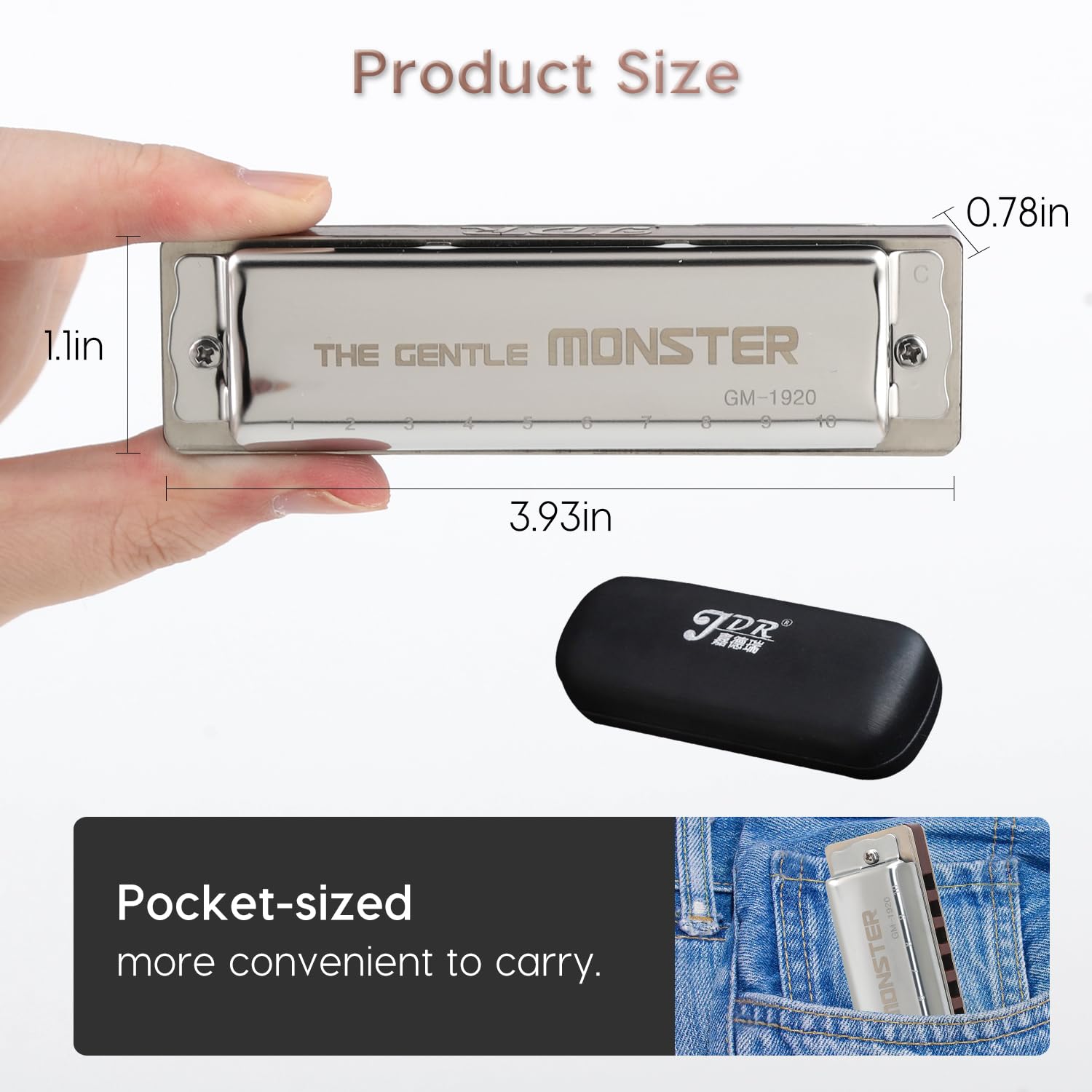 Amazon.com: JDR Blues Harmonica Key of G Gentle Monster
