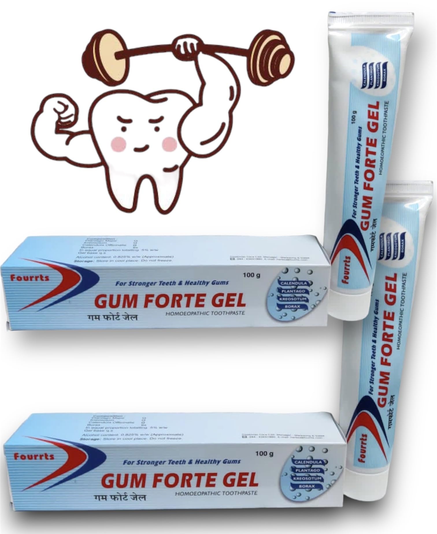 Homoeo26 Fourrts Gum_Forte Gel Toothpaste - SET OF 4 Paste - FAMILY PACK (B0CPJRB917) Amazon Price History, Amazon Price Tracker