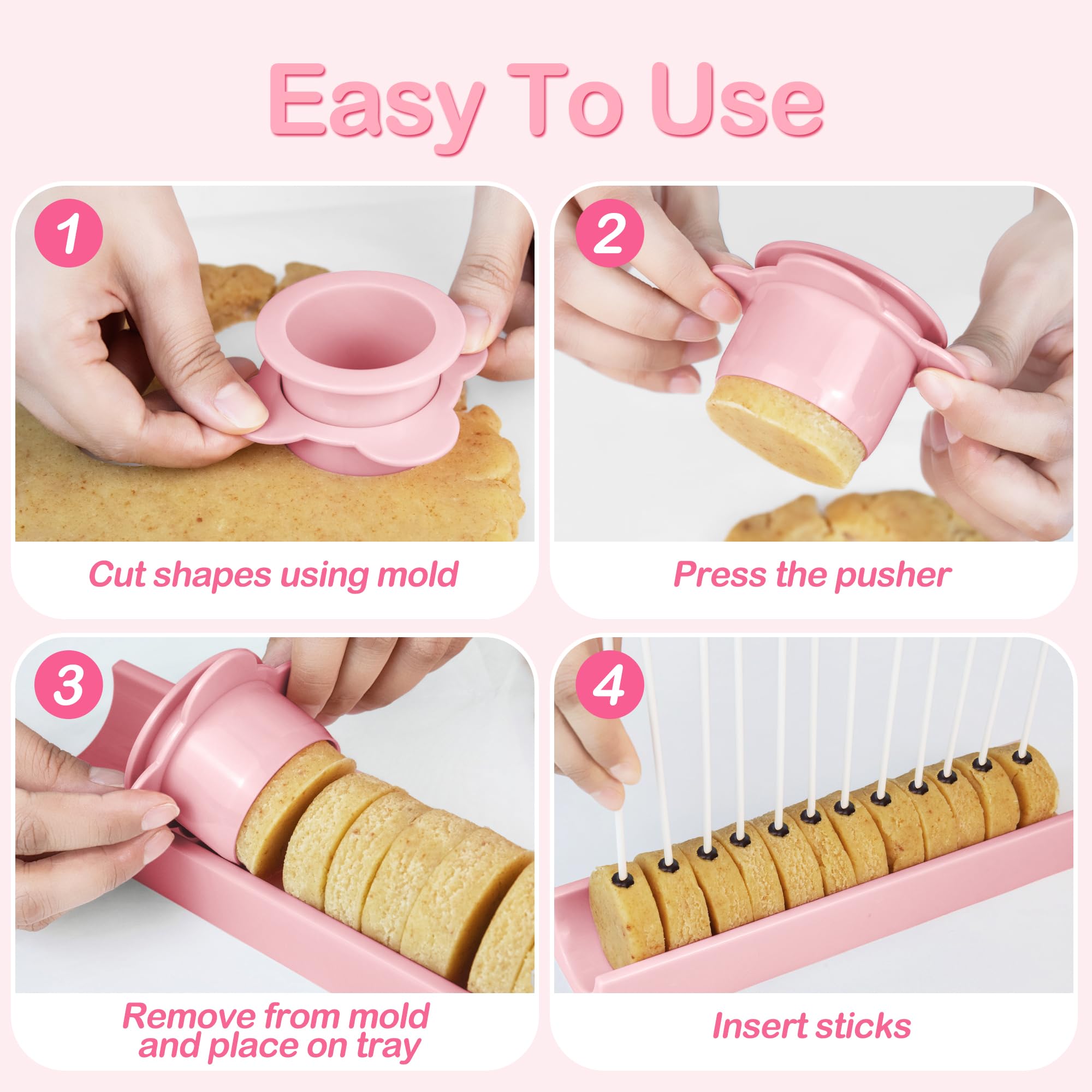 Round Cake Pop Mold Set - 50 Sticks & Bags -6 Round Cake Pop Mold Set - 50 Sticks & Bags -6