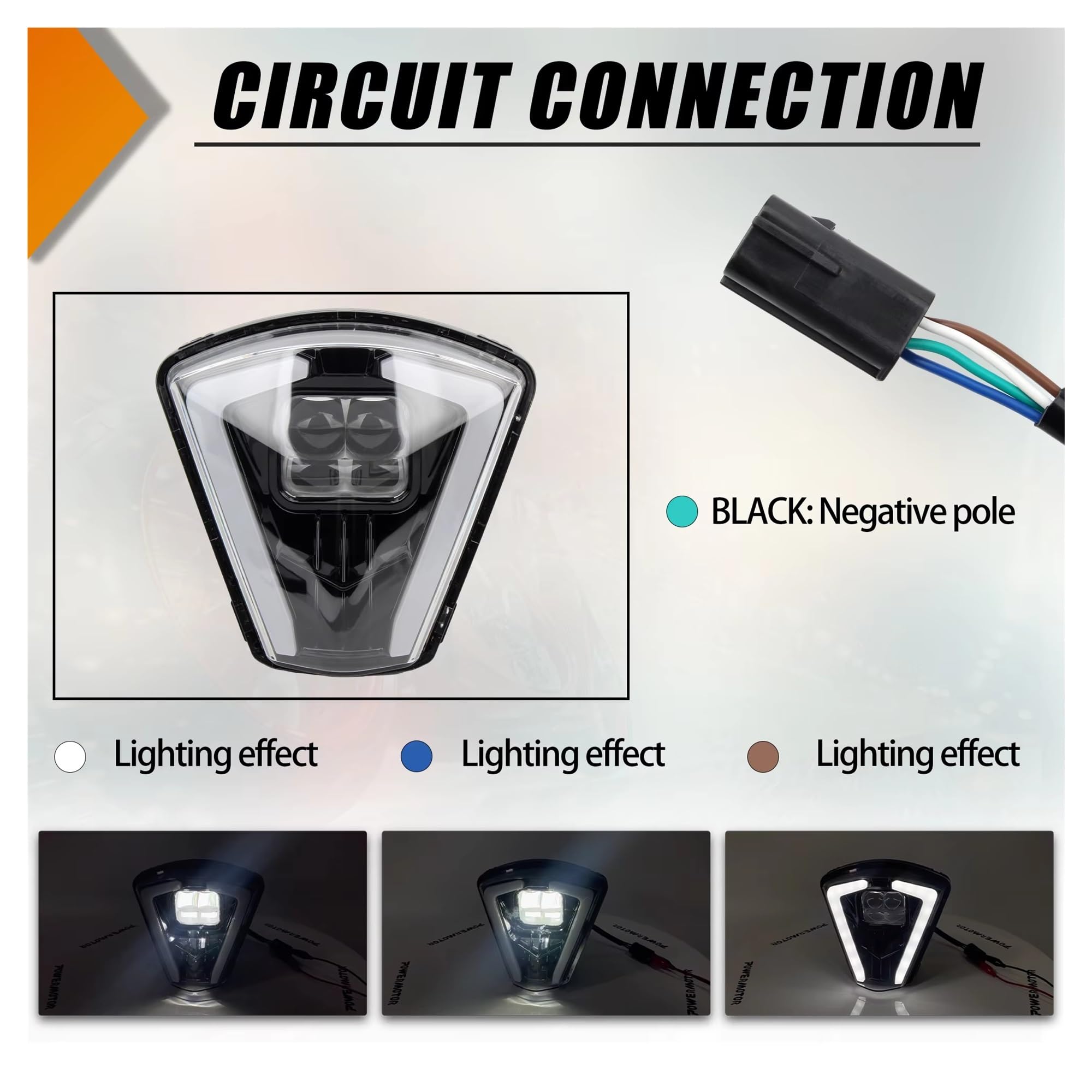 Phare Moto Feux Phare Avant LED Moto pour Tout-Terrain pour GASGAS EX EC 300 350F 400F 450F 500F SM700 2024 2025 Motocross pour Enduro Moto Phare(A)