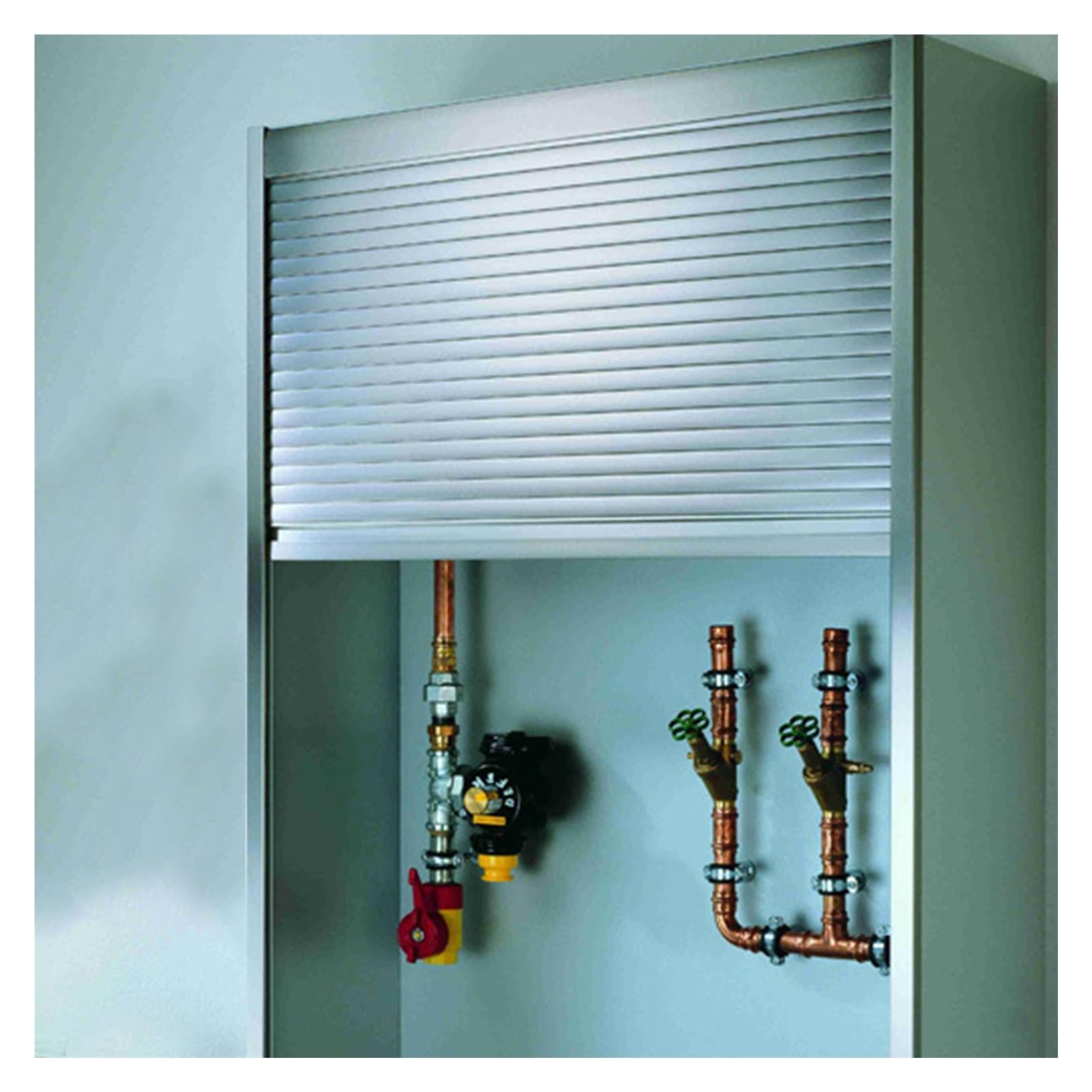 Puerta Enrollable Armario Puerta Enrollable PVC Kit de Descendente Para Gabinetes de Cocina, Caravanas, Autocaravanas, Oficinas Y Hoteles(40x70 cm)