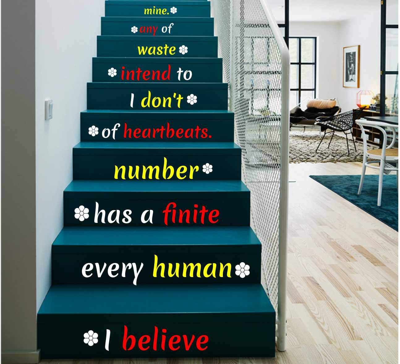 CVANU Letters Wall Decor Stickers Stair Decals Quotes Stairway Decals Quote Steps Vinyl Stickers Lettering Family Staircase Decal Multicolor (Stairs-pg_15) (B08HD6P1ZF) Amazon Price History, Amazon Price Tracker
