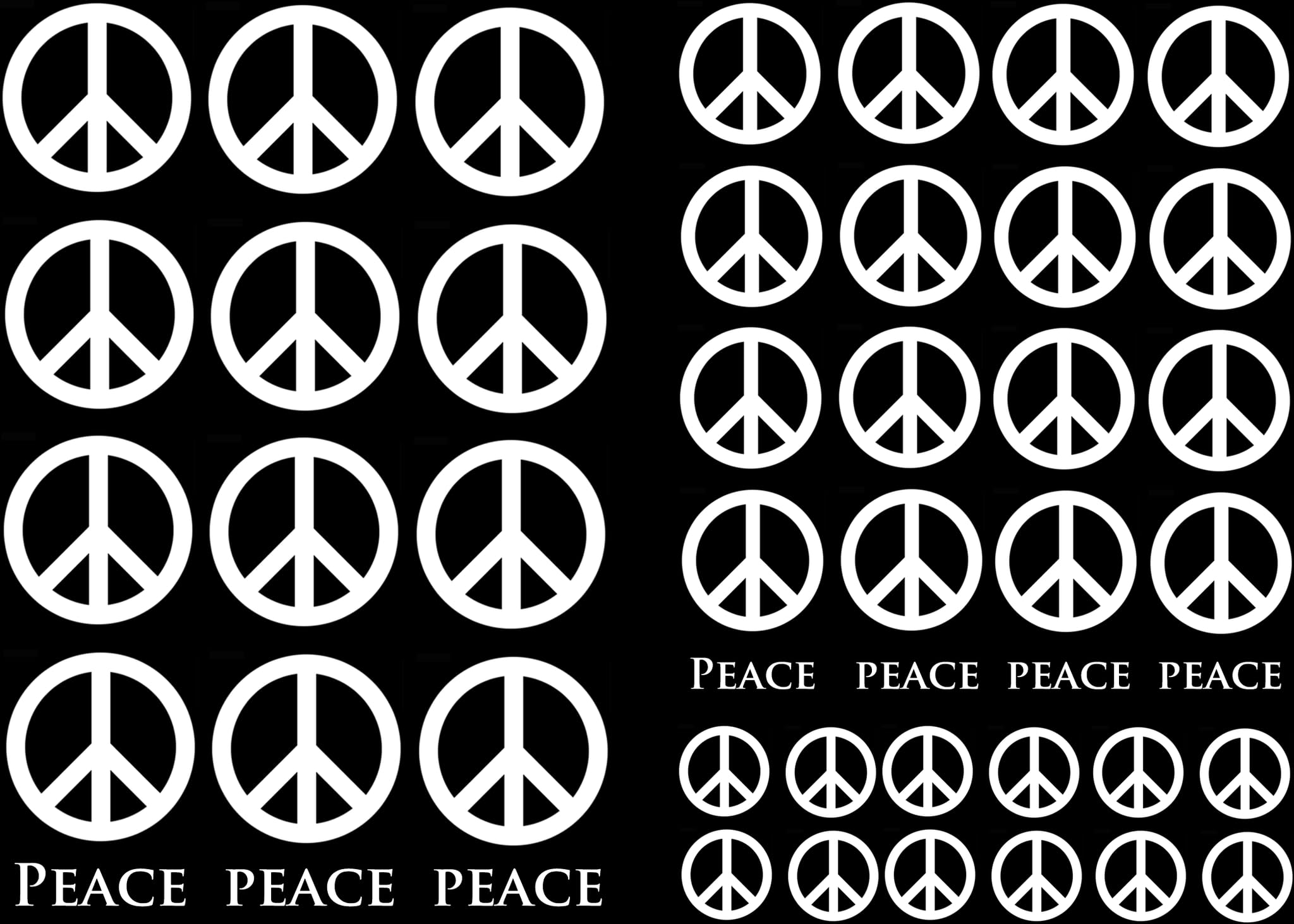 Peace Signs 47 pcs 1/2