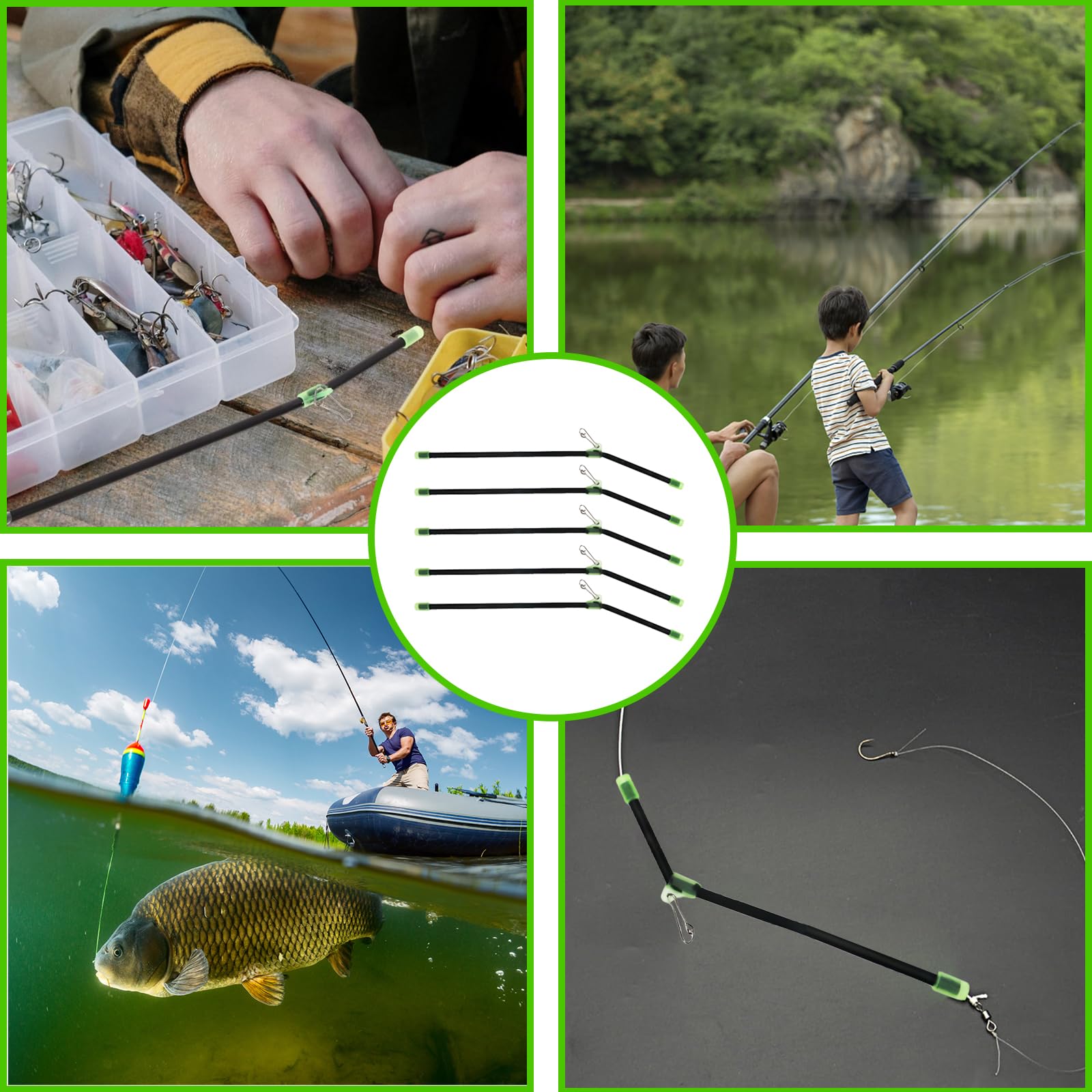 Anti-Tangle Boom Anti Tangle da Pesca Connettore Pesca 20Cm Anti-Groviglio Bracci Pesca Accessori Balance Connector Attrezzatura Pesca per Pesca Mare Anti Groviglio Boom Accessorio