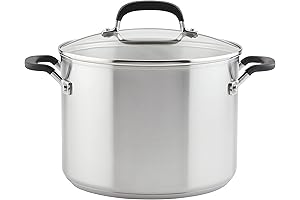 KitchenAid 8-Quart Brushed Stainless Steel Stockpot Helps Make Meals for a Crowd Easy