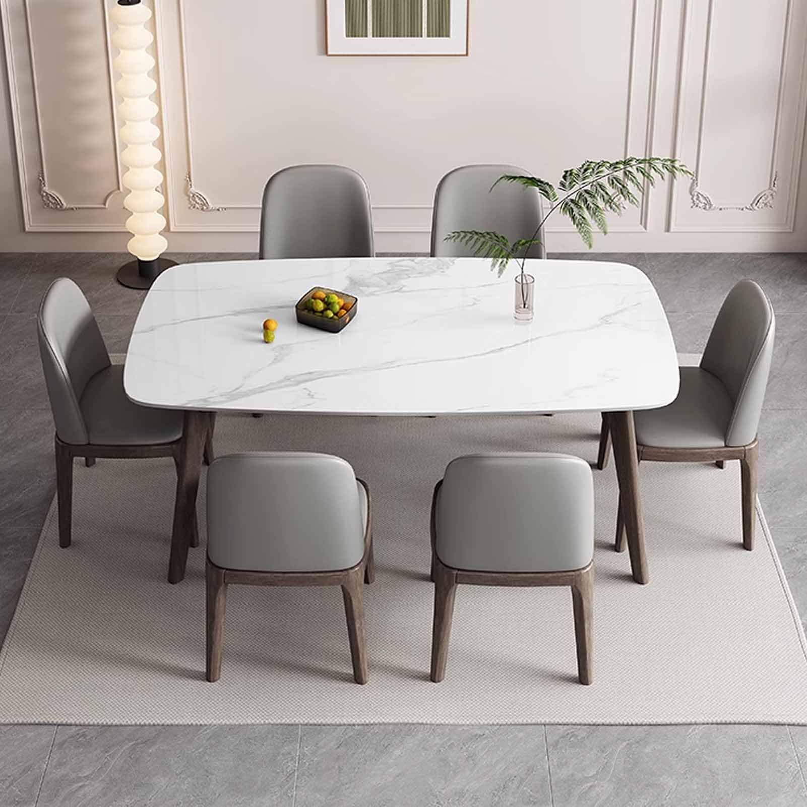 Elegante tavolo da pranzo bianco 120 x 70 cm, cornice rettangolare in legno per 4-6 posti, perfetto per sala da pranzo, cucina e soggiorno (solo tavolo)