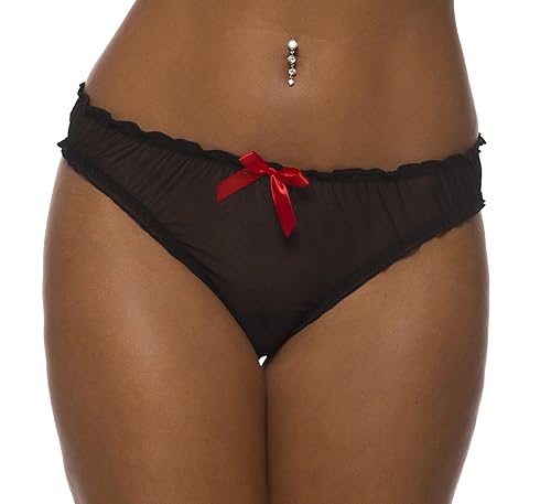 Sexy Sheer Ruched Rene Ruffle Panty for Women