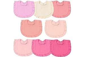 Baby Girl Muslin Bibs: Super-Soft and Stylish Protection for Little Fashionistas
