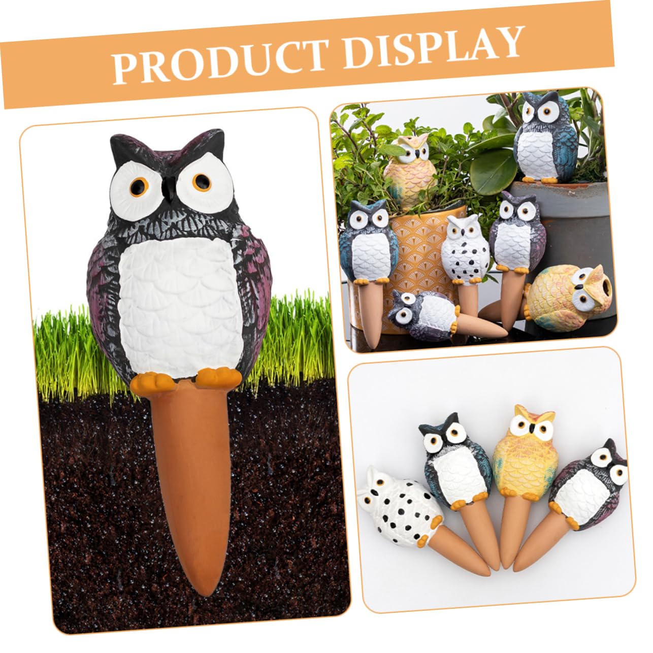 Dispositif D’arrosage Automatique Hibou 210ml en Céramique 4 Pièces