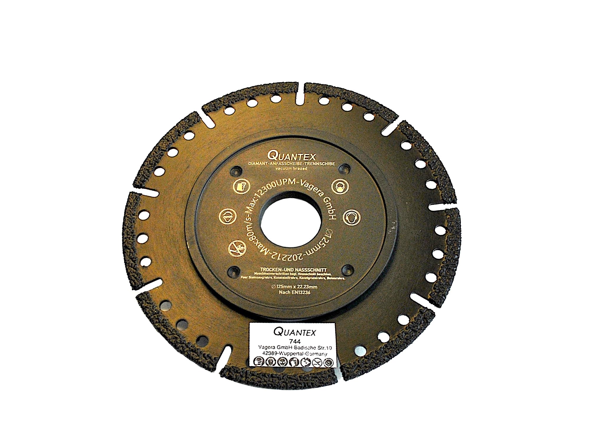 Diamanttrennscheibe „TUBECUTTER“ Anfasscheibe 125 mm HT KG PP Skolan Rohre.