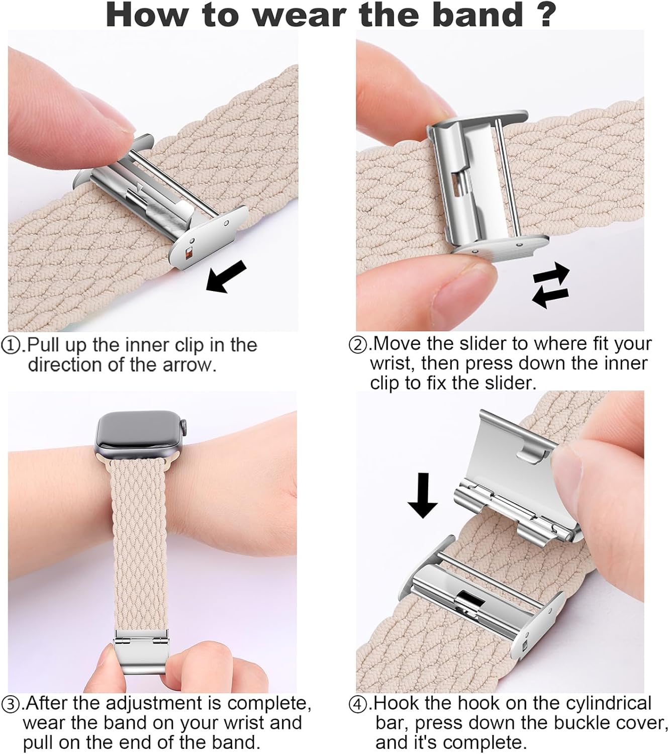 Qimela Compatible with Apple Watch Band 38mm 40mm 41mm 42mm 44mm 45mm 46mm 49mm for Women Men,Sport Solo Loop Strap Stretchy Nylon Braided Wristband for iWatch Series 11 10 9 8 7 6 5 4 SE Ultra 3 2 1 - Image 5